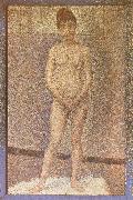 Georges Seurat A standing position of the Obverse painting